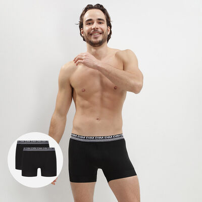 Juego de 2 bóxers negros 3D Stay and Fit hombre, , DIM