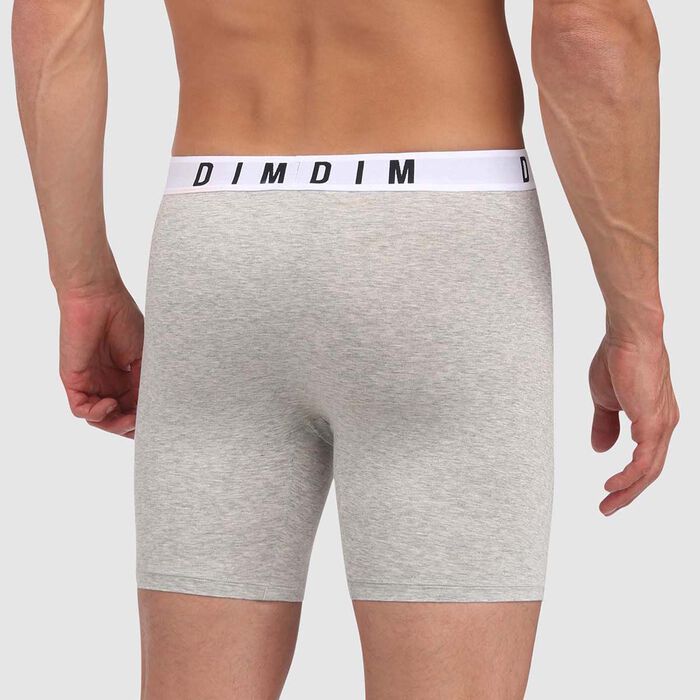 Boxer largo gris en algodón modal Dim Originals, , DIM
