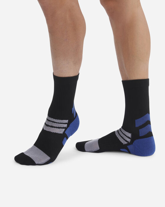 Juego de 2 pares de calcetines de hombre para impacto medio Negro Dim Sport, , DIM