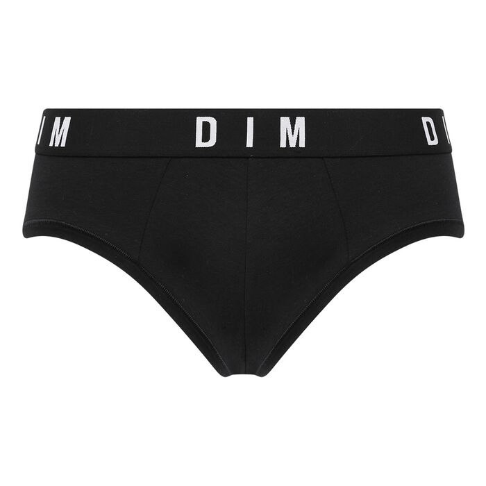 Slip negro para hombre de fibra modal con cintura lisa Dim Originals, , DIM