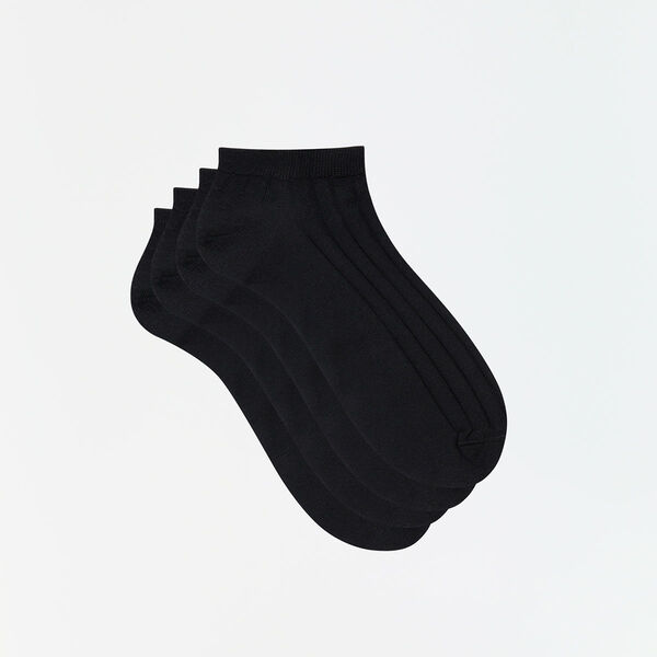 Calcetines tobilleros negros con lazo en contraste de COLLUSION