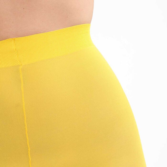 Pantis de mujer opacos aterciopelados Amarillo Limón Dim Style, , DIM
