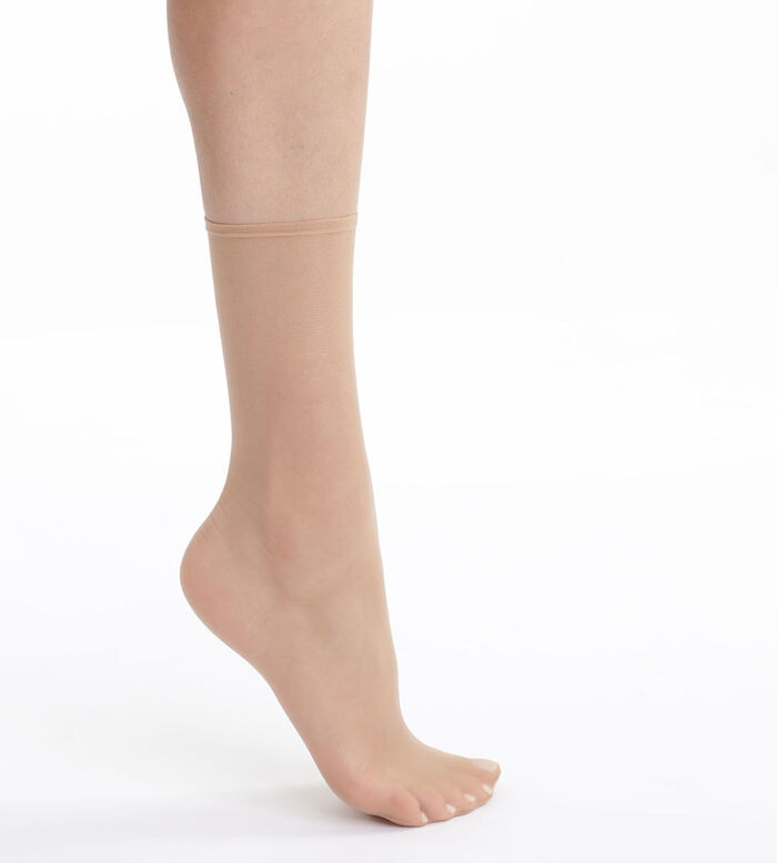 Pack de 2 pares de calcetines tobilleros para mujer Transparente Marfil Dim Sublim Gasa, , DIM