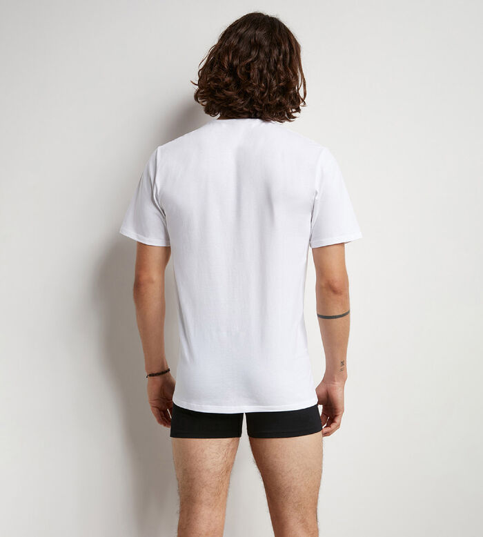 Pack de 2 camisetas de hombre termorreguladoras de cuello redondo Blanco Dim Sport, , DIM