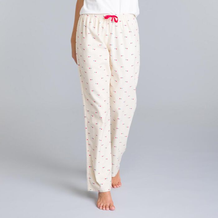 Pantalon de pyjama nacre imprimé tacheté Femme-DIM