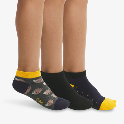 Pack de 3 pares de calcetines para niño con estampado de erizos Coton Style, , DIM