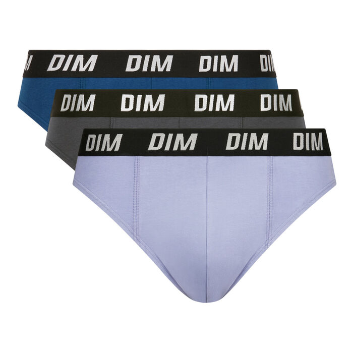 Pack de 3 calzoncillos tipo slip de hombre de termorregulación activa Azul Dim Sport, , DIM