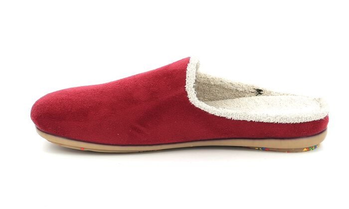 Zapatillas de casa en zueco rojo para mujer , , DIM