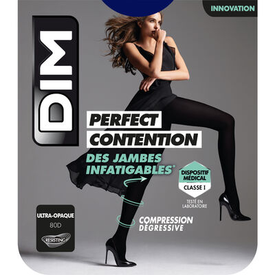 Panty de compresión Piernas Incansables - Perfect Contention DIM ultraopaco negro para mujer 80D, , DIM