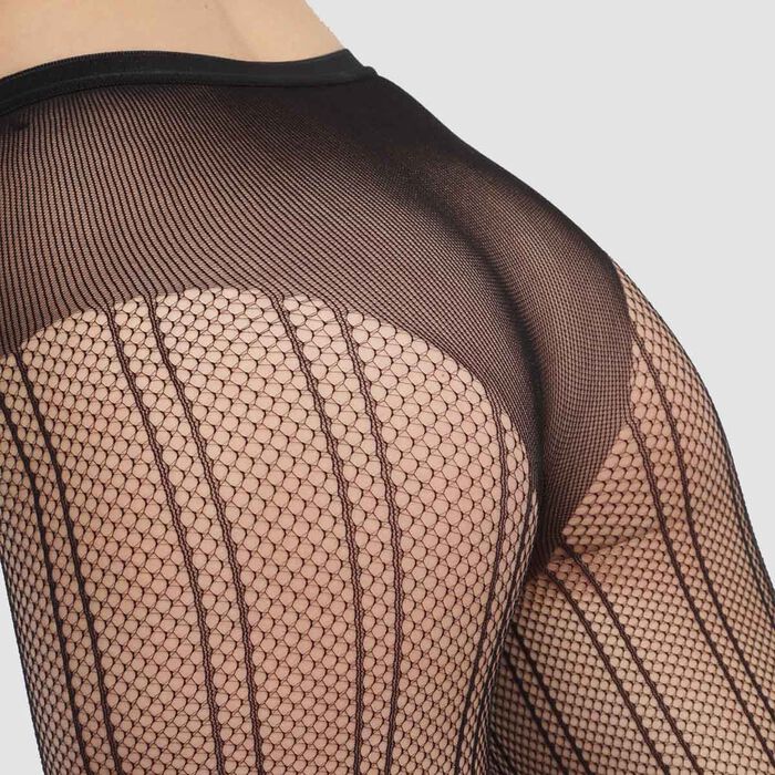 Panti de mujer transparente de Rayas Pijama Negro 20 Dim Style, , DIM