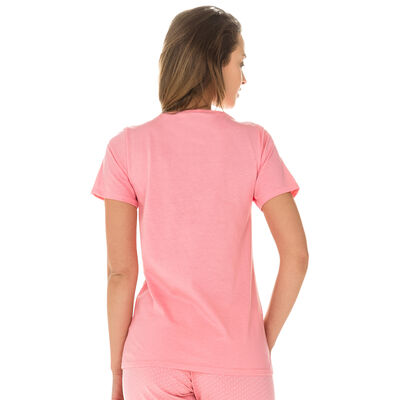 T-shirt de pyjama manches courtes géranium 100% coton Femme-DIM