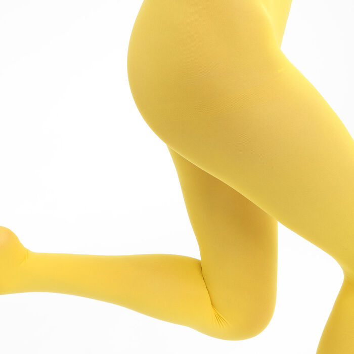 Pantis de mujer opacos aterciopelados Amarillo Limón Dim Style, , DIM