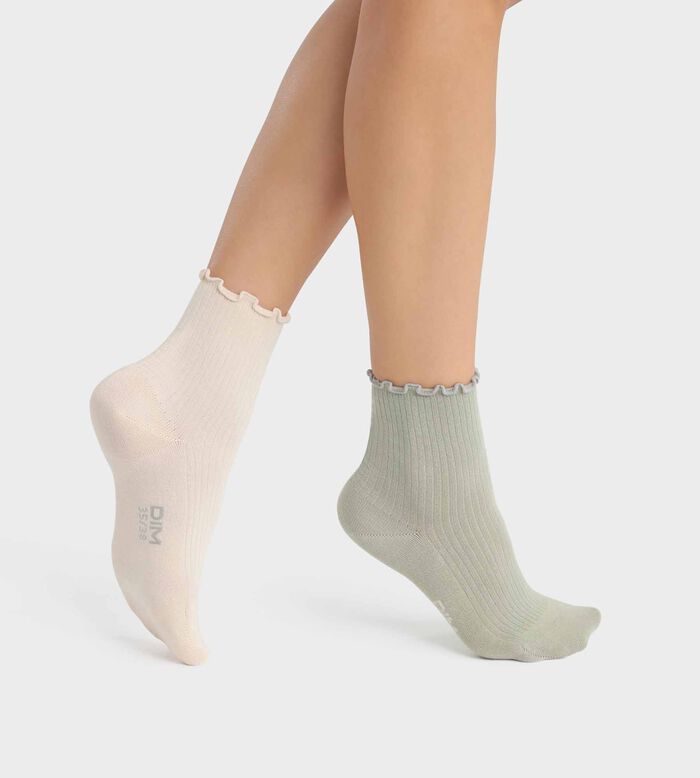 Pack de 2 calcetines - Blanco/Alpes - MUJER