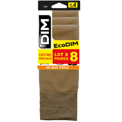 Pack de 4 pares de medias daim EcoDIM 15D, , DIM