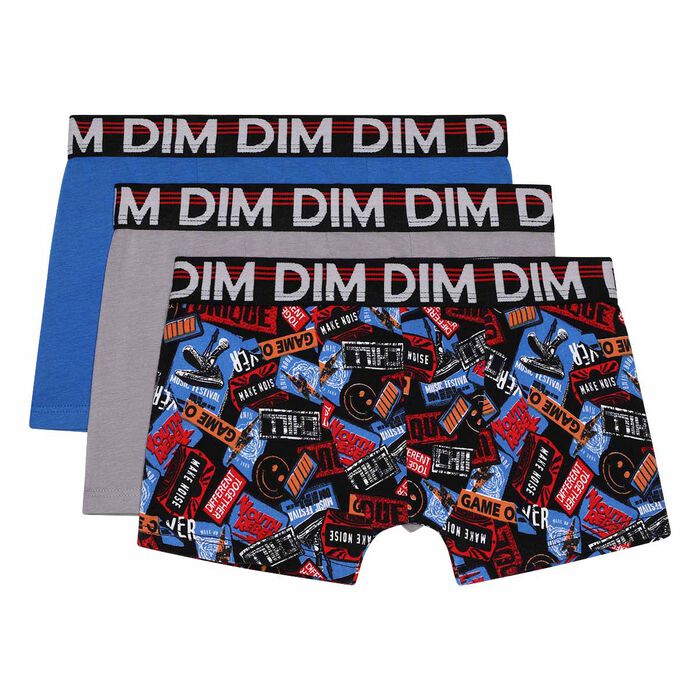 Pack de 3 calzoncillos de colores para niños Dim Boy, , DIM