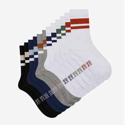 Pack de 6 pares de calcetines de hombre en algodón Multicolor EcoDim Sport, , DIM