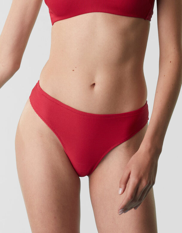 Braga de bikini brasileña roja de microfibra, , DIM