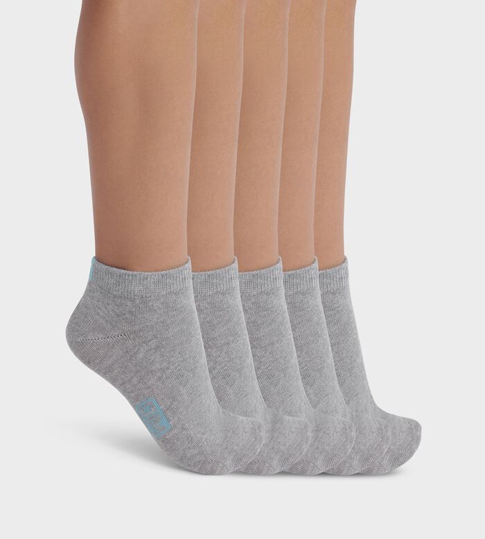 Pack de 5 pares de calcetines infantiles de algodón Gris EcoDim, , DIM
