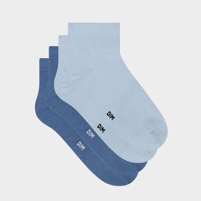 Pack de 2 pares de calcetines para mujer de microfibra azul Dim Skin, , DIM
