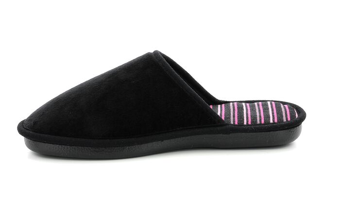 Zapatillas de casa de mujer en negro y rosa , , DIM