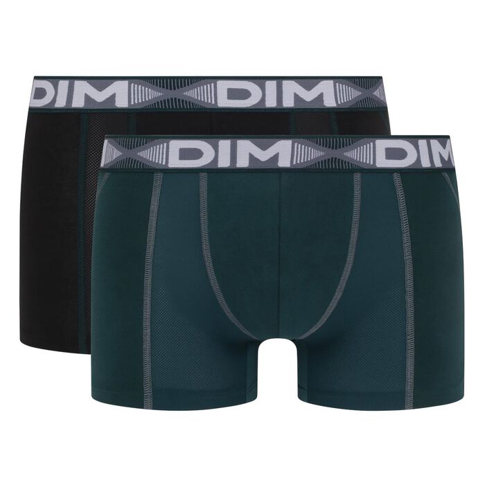 Pack de 2 bóxers verde y negro 3D Flex Air , , DIM