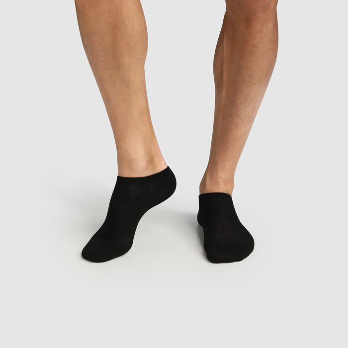 Pack de 2 pares de calcetines bajos para hombre lyocell negro Green by Dim, , DIM