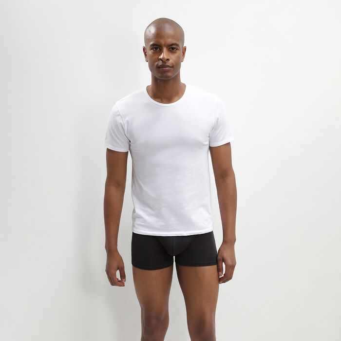 Pack de 2 camisetas de algodón elástico blancas de cuello redondo X-Temp, , DIM