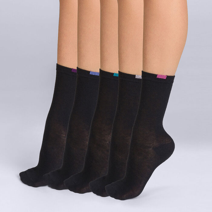 Lot de 5 chaussettes noires EcoDIM Femme-DIM