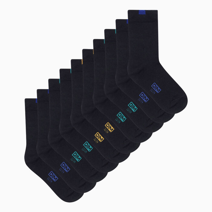 Pack de 5 pares de calcetines para niños de algodón azul marino Ecodim, , DIM